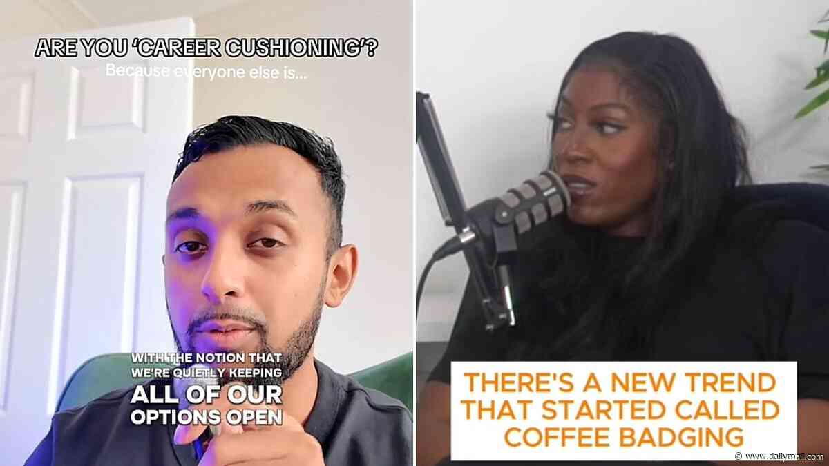 Revealed: The words and phrases Gen Z use at work that leave older colleagues stumped - so, do you know your 'coffee badging' from your 'career cushioning'?