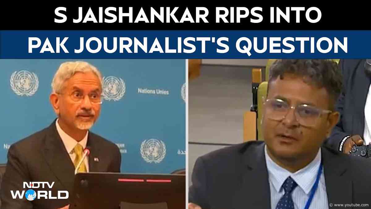 S Jaishankar | "Terrorist Country Asking Me?": S Jaishankar Rips Into Pak Journalist's Question
