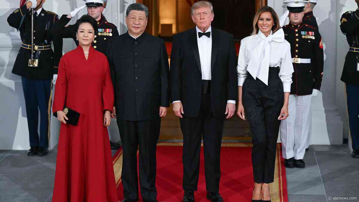 Trump welcomes Xi to White House for state dinner