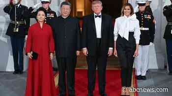 Trump welcomes Xi to White House for state dinner