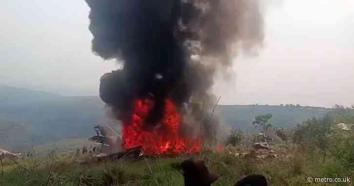 At least 13 killed after plane crashes in emergency landing near homes