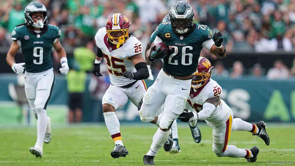 Eagles RB Barkley to be 'fearless' vs. Bears despite stinger