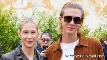 Gossip Girl star Kelly Rutherford's model son Hermes, 20, steals spotlight at Milan Fashion Week in first sighting in 18 months