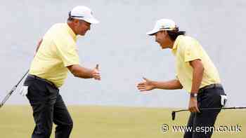 Internationals stun U.S. with sweep to gain rare Presidents Cup lead
