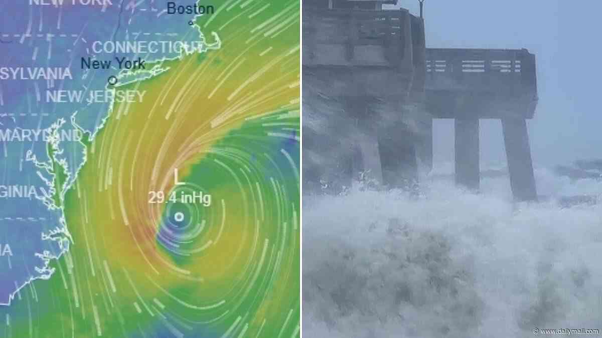 Rainfall begins to drench Massachusetts as powerful nor'easter storm threatens MILLIONS in US with dangerous winds