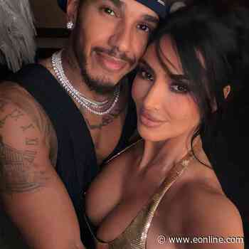 Kim Kardashian, Lewis Hamilton Share Steamy Kiss in Romantic Paris Pic