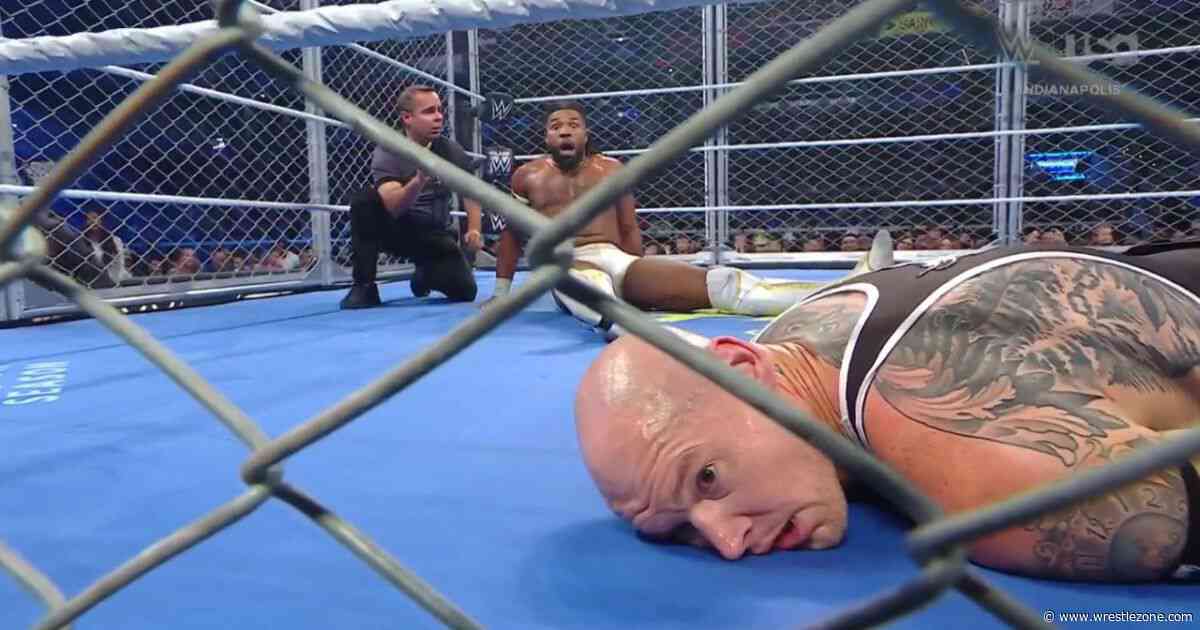 Trick Williams Beats Baron Corbin Despite Shocking Trick Shot Kickout