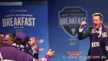 ‘Albo just can’t be trusted with Kylie’: Taylor brings the zingers to grand final breakfast