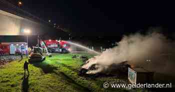 Opnieuw hooibrand in omgeving Andelst, brandstichting niet uitgesloten
