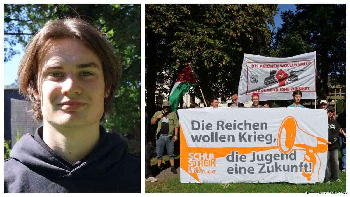 Protest im Luitpoldpark: Rosenheimer Jugend gegen Zwangsmusterung – „Wir wollen eine Zukunft“