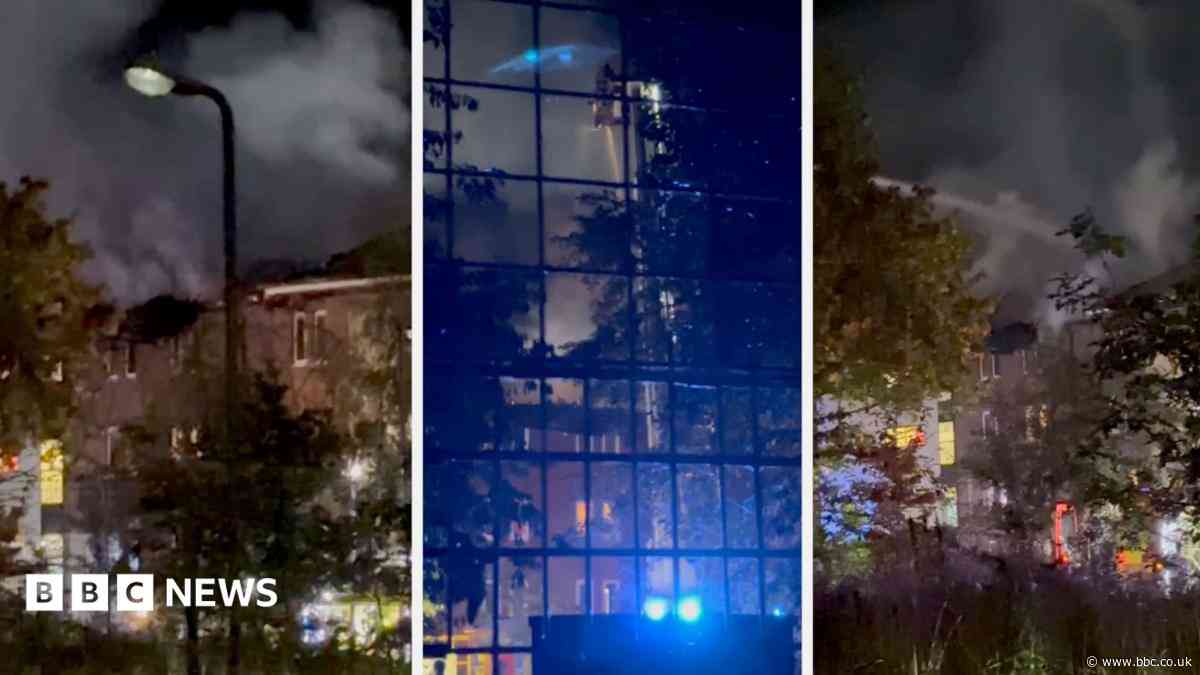 One person taken to hospital after barracks fire