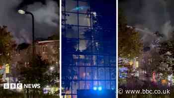 One person taken to hospital after barracks fire