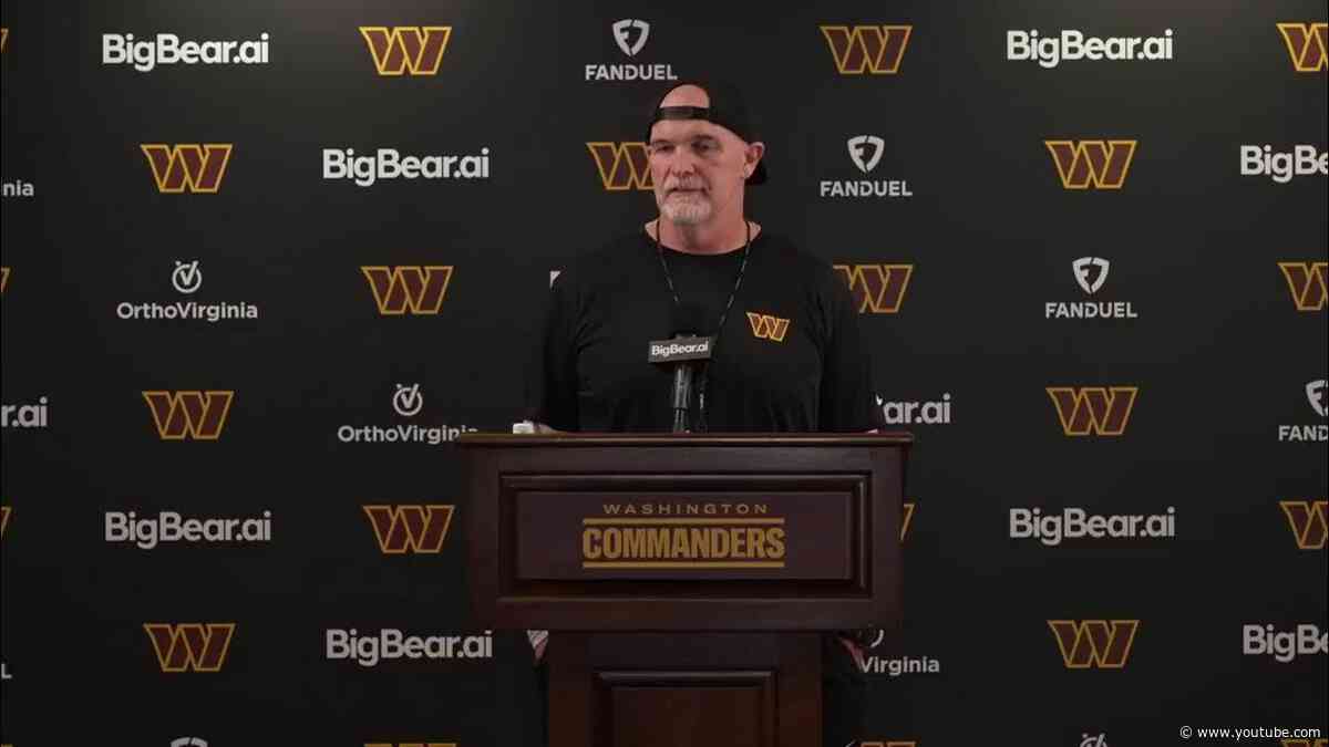 HC Dan Quinn Speaks To The Media After Friday's Practice | Washington Commanders