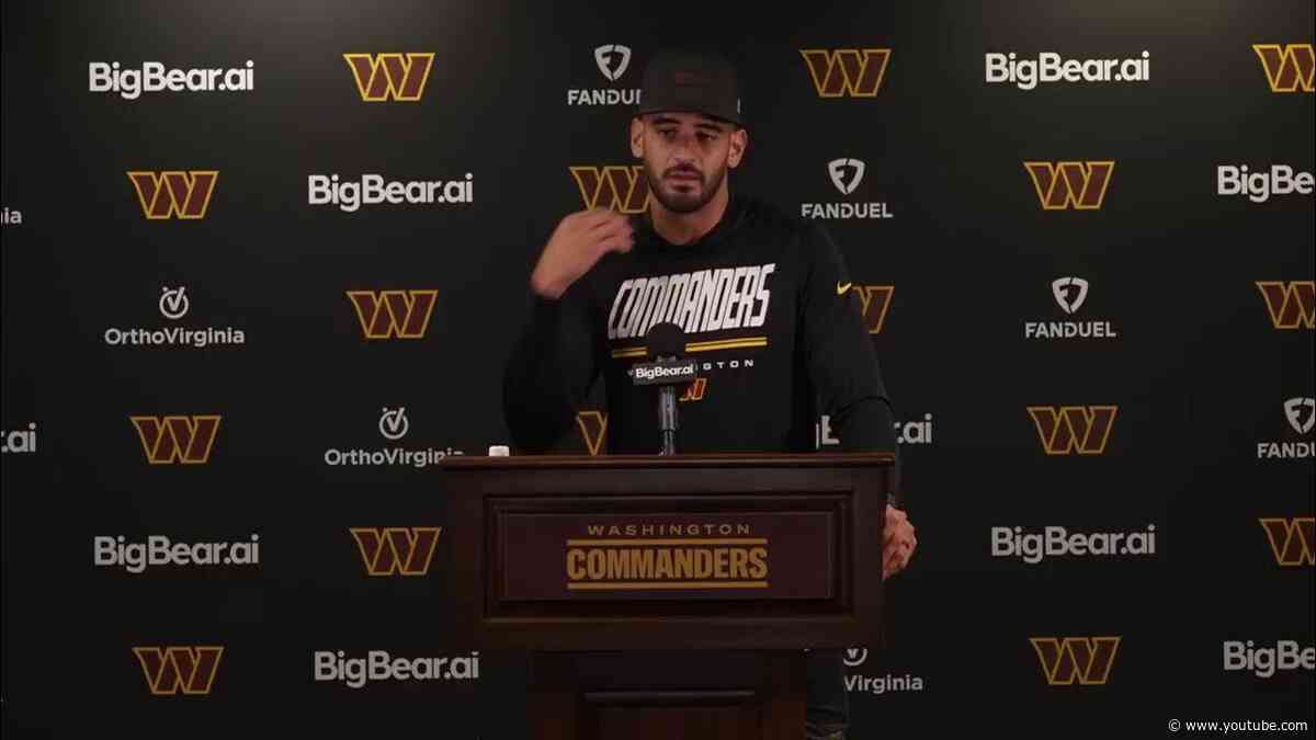 QB Marcus Mariota Speaks To The Media After Practice | Washington Commanders