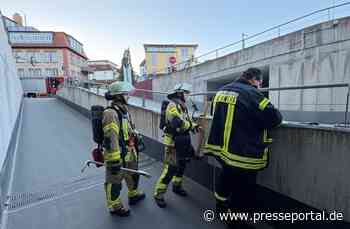 FW Weinheim: Angebranntes Essen löst Feuerwehreinsatz im 3-Glocken-Center aus