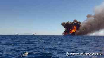 Blue Star ferry erupts into huge fireball off Mykonos as 29 people rescued