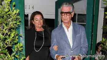 Pierce Brosnan, 73, and wife Keely Shaye Smith make a rare appearance together as they head out for dinner on her 63rd birthday in Los Angeles