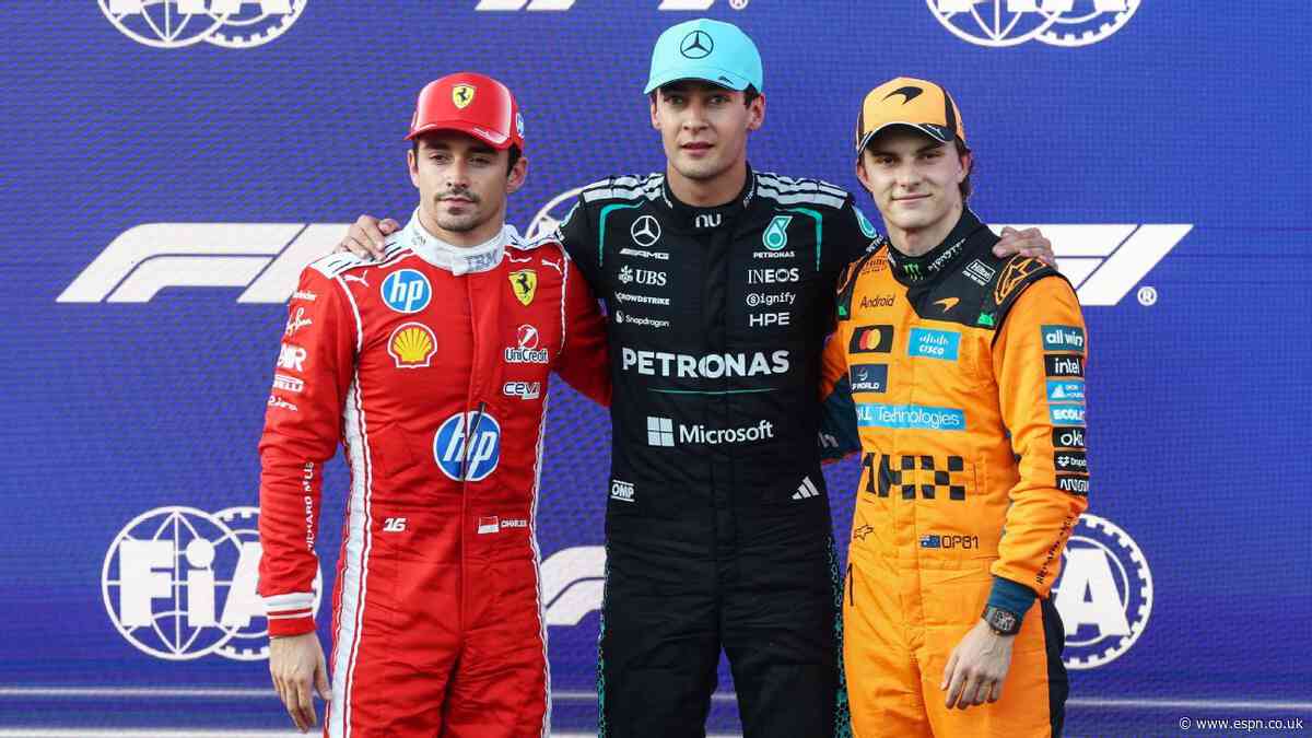 Azerbaijan Grand Prix LIVE! George Russell starts on pole, title leader and teammate Kimi Antonelli in 16th
