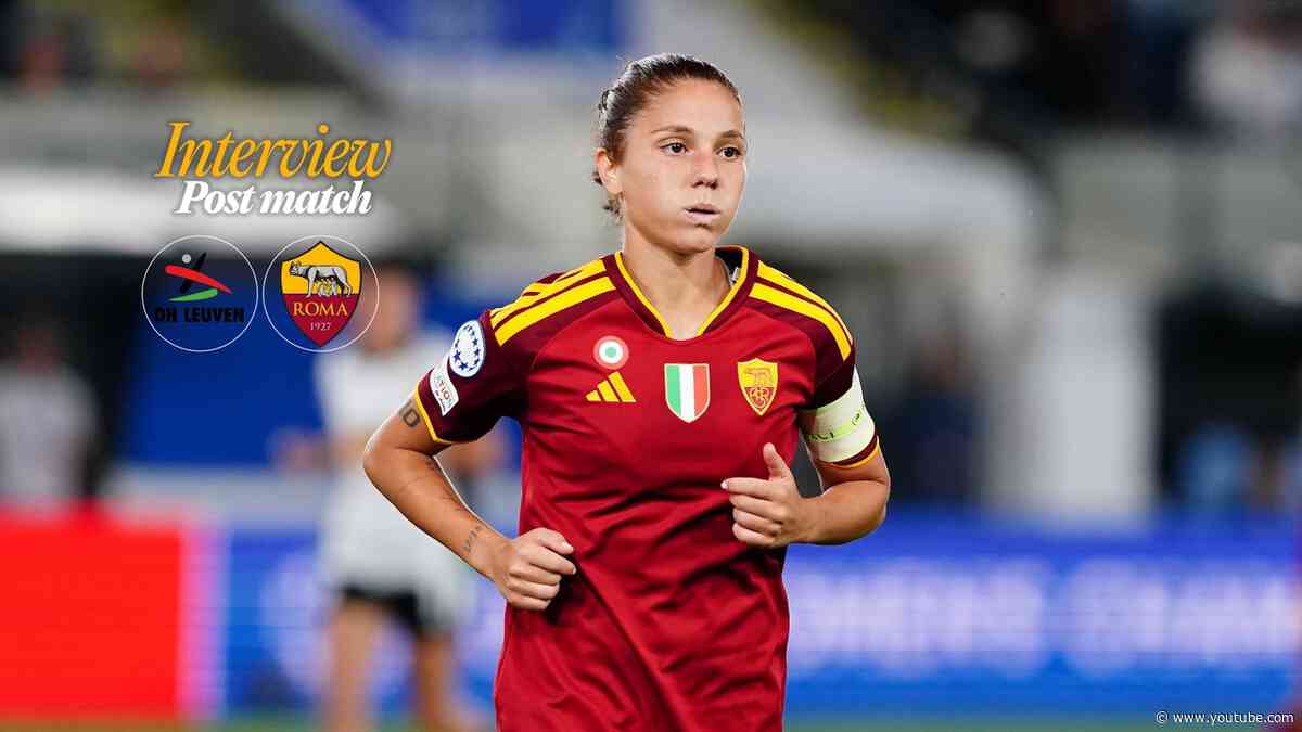 INTERVISTA GIUGLIANO | Post Match | OH Leuven Roma | Uefa Women's Champions League