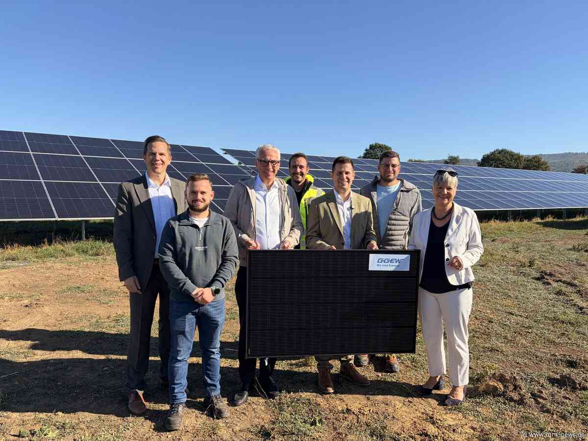 Laudenbach – Grüner Strom aus Laudenbach: GGEW nimmt größte Photovoltaikanlage des Unternehmens symbolisch in Betrieb
