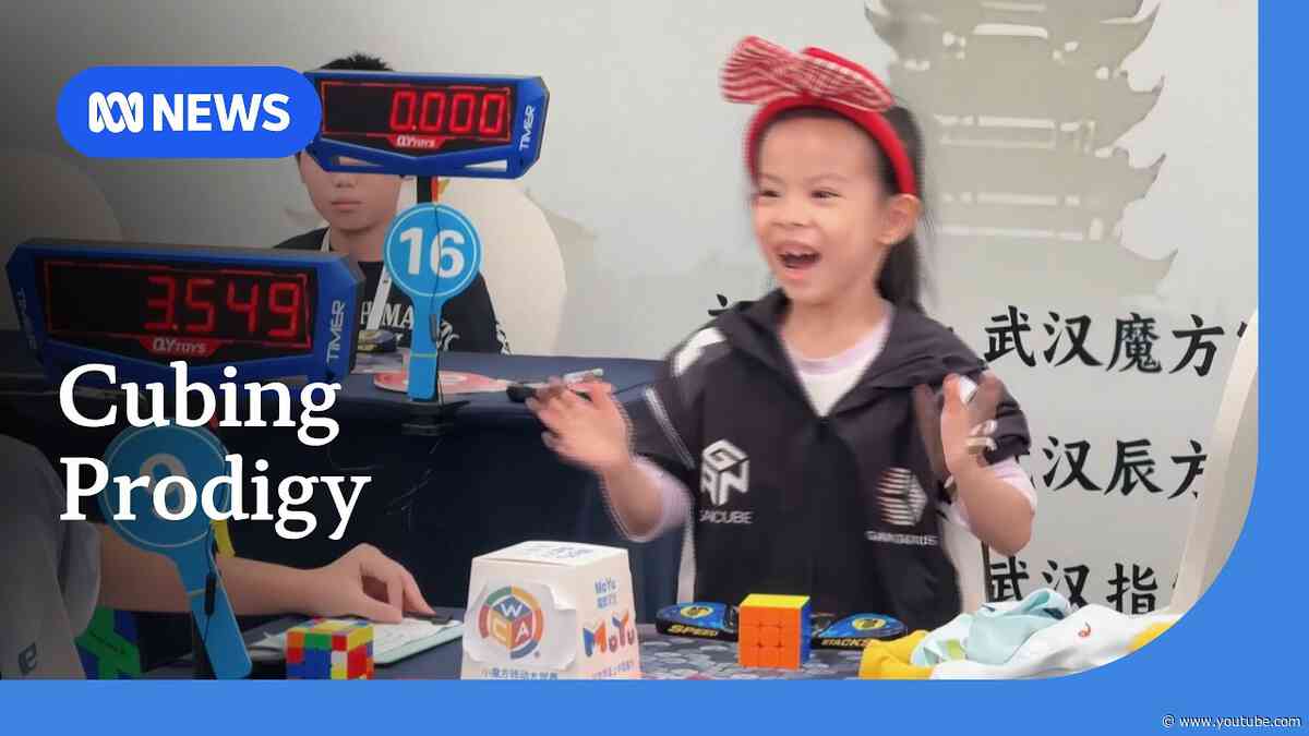 Six-year-old breaks women’s world record for solving Rubik’s Cube | ABC NEWS