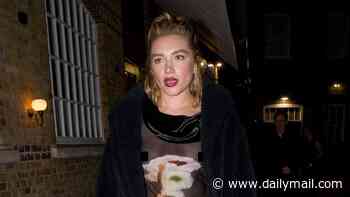 Florence Pugh puts on an eye-popping display in a sheer dress as she enjoys a night out in Mayfair after speaking out on 'difficulties' with Olivia Wilde on the Don't Worry Darling set