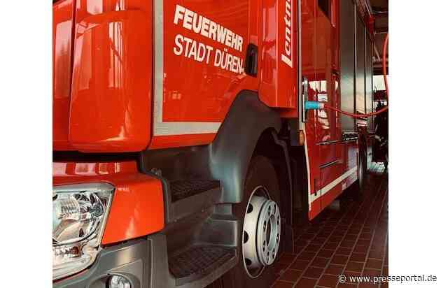 FW Düren: Maschinenbrand in Düren-Niederau: Schnelles Handeln und gute Zusammenarbeit verhindern Brandausbreitung