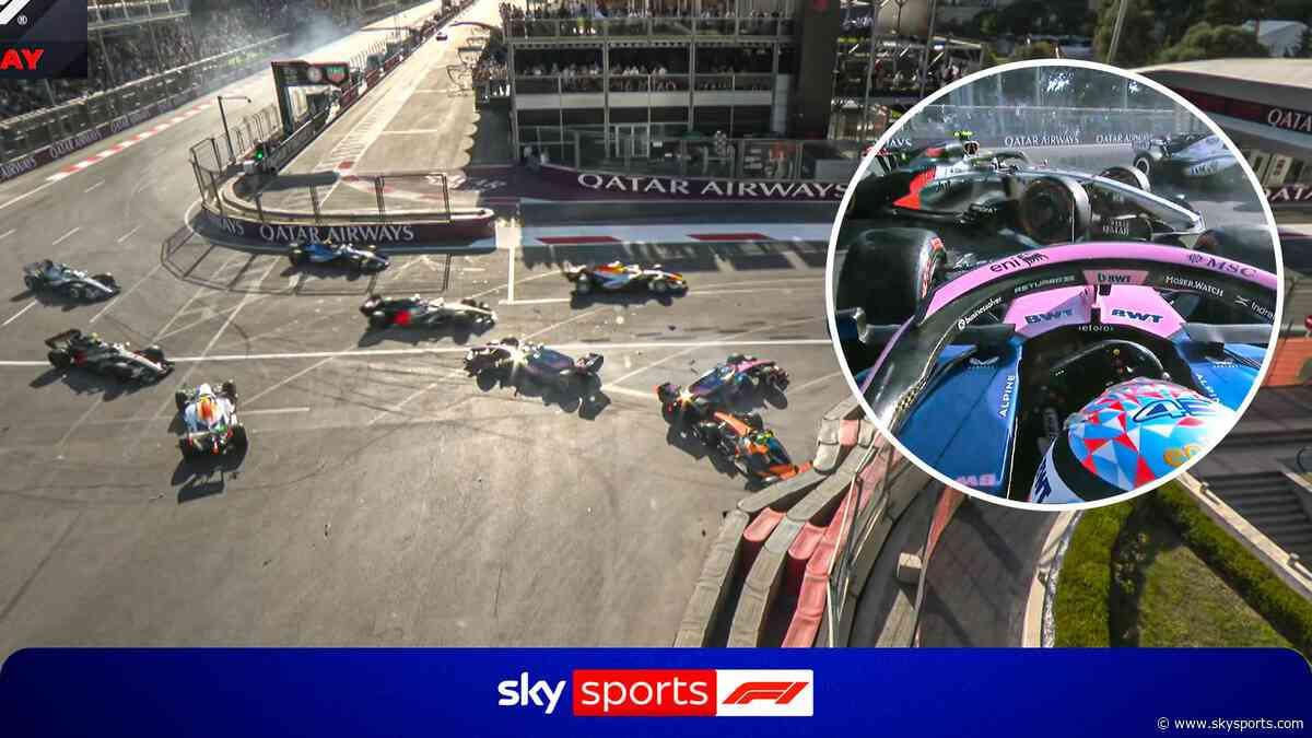 CARNAGE as Norris out of Azerbaijan GP in multi-car crash!