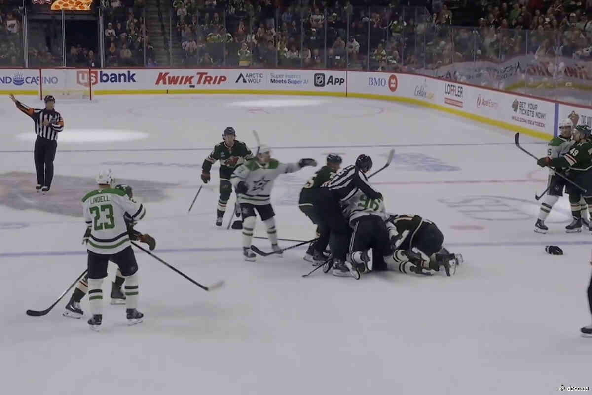 Wild vs. Stars: A brawl worthy of the playoffs in the middle of a preseason game