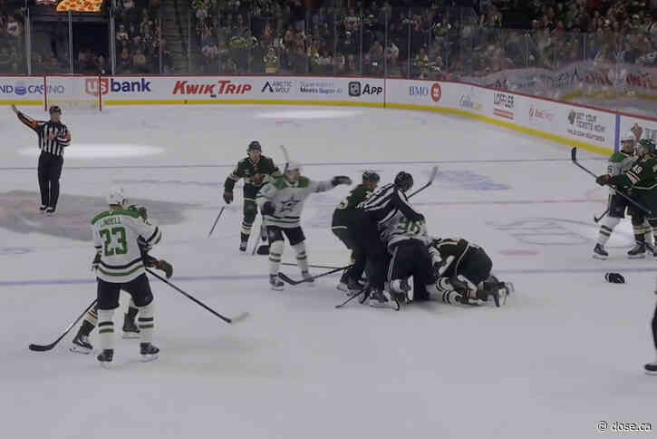 Wild vs. Stars: A brawl worthy of the playoffs in the middle of a preseason game
