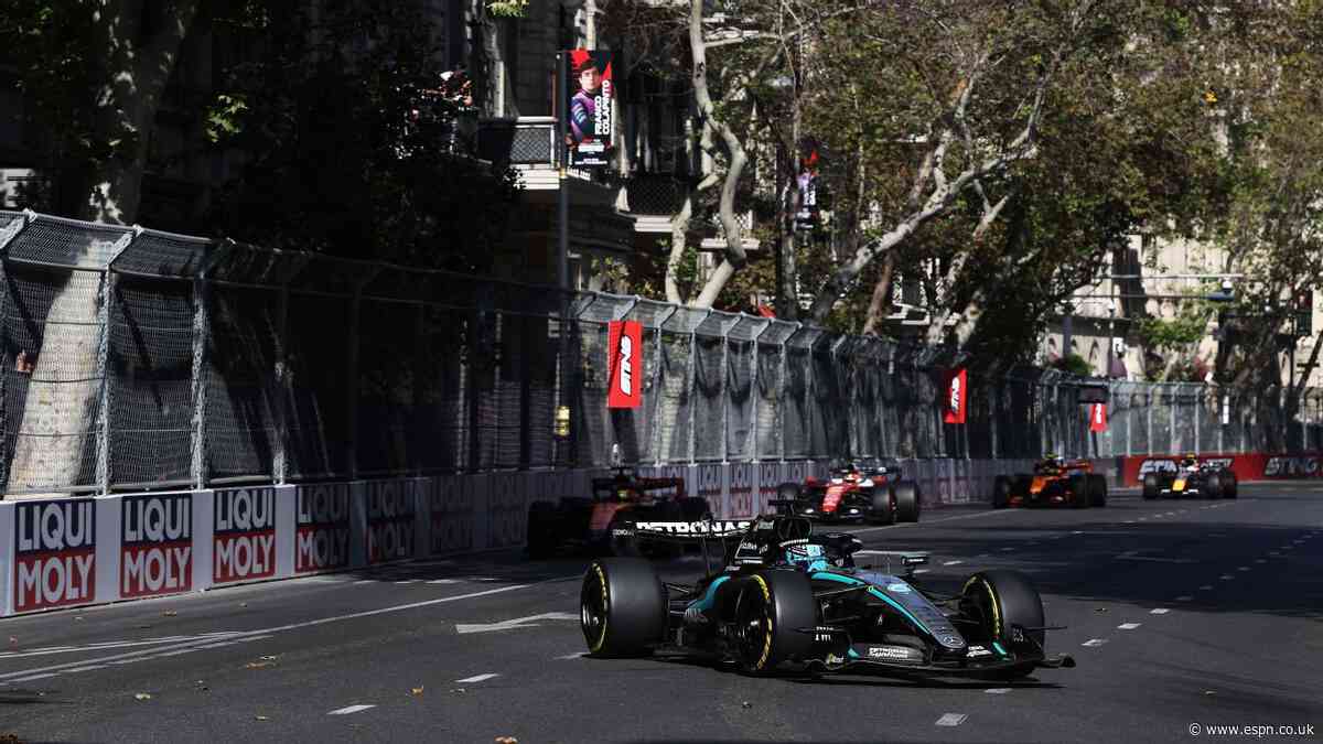 Azerbaijan Grand Prix LIVE! George Russell closes gap in title race with commanding victory in Baku