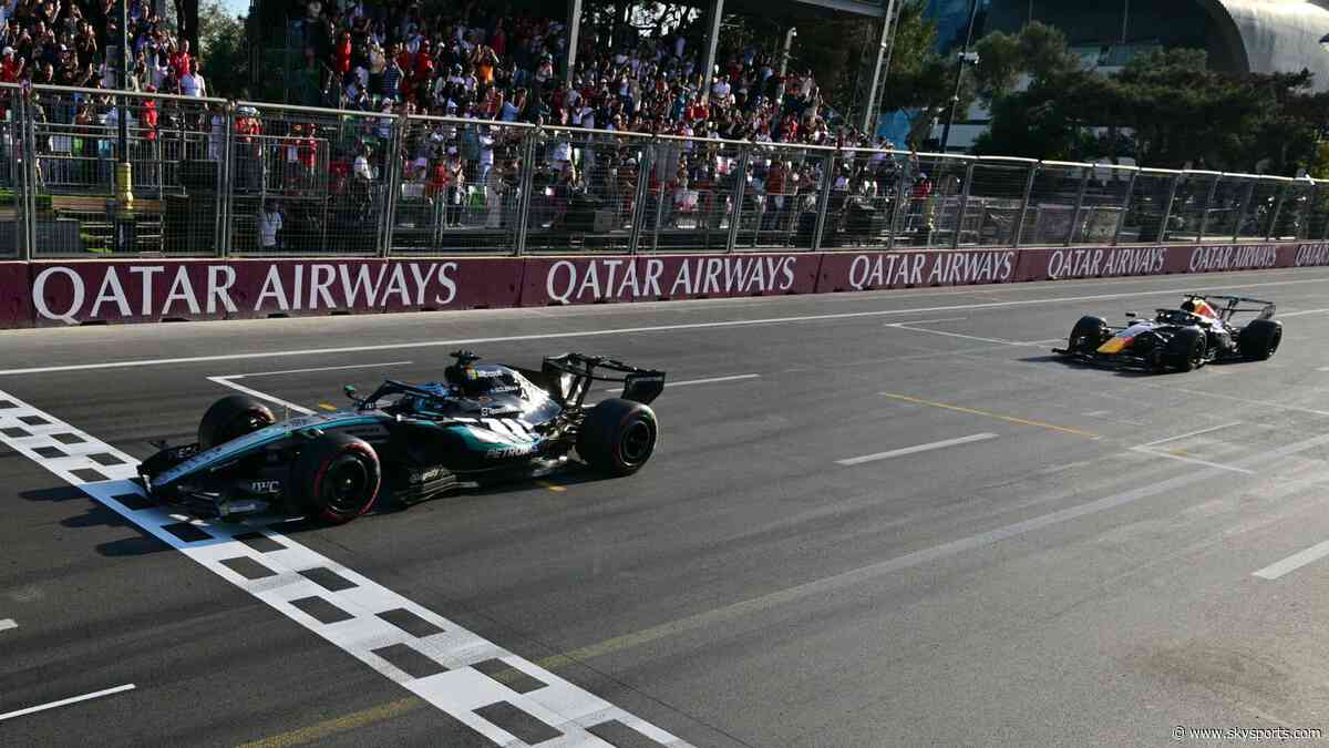 Russell holds off Verstappen to win by 0.1s in thrilling Azerbaijan GP finale