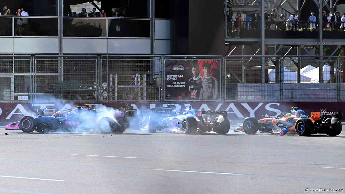 Colapinto apologises for Alpine team crash in Azerbaijan GP