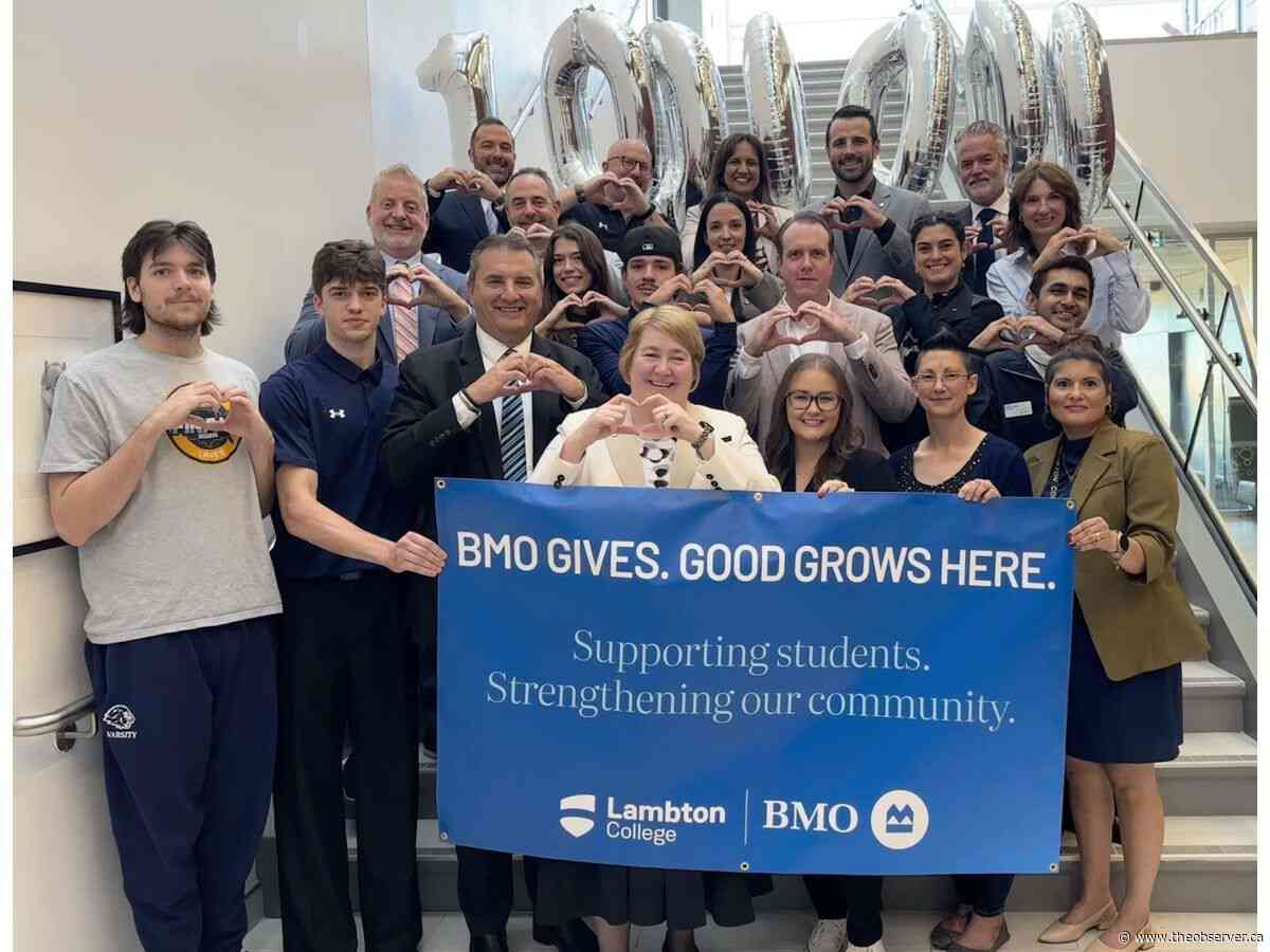 Lambton College in Sarnia receives $1-million BMO pledge for student wellness
