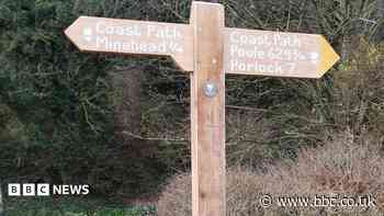 Coastal path sign that sent millions on their way up for auction