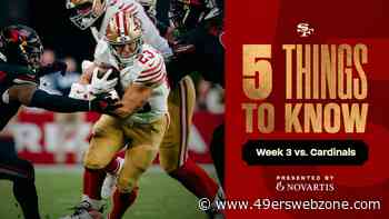 5 Things to Know: 49ers vs. Cardinals; Latino Heritage Celebration and Bobblehead Giveaway