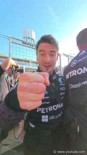 A very happy team in Baku 🫂 #mercedesf1 #f1