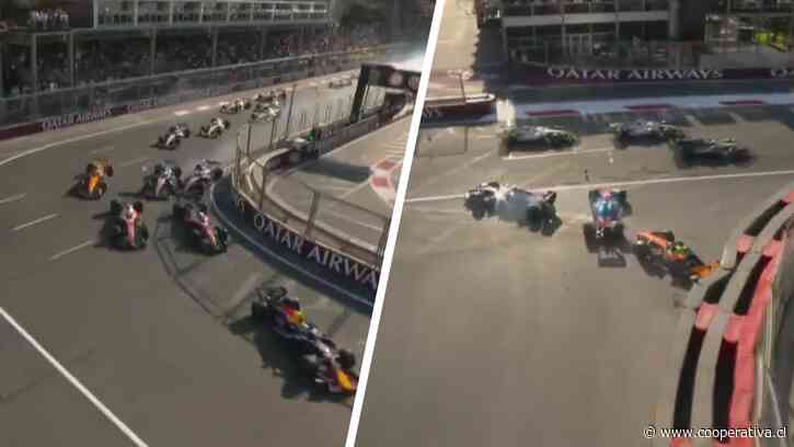 [VIDEO] Colapinto chocó a su compañero Gasly en Bakú: También sacó a Norris