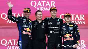Azerbaijan Grand Prix results: George Russell takes commanding victory in Baku - as it happened