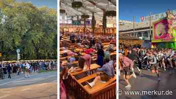 „Bist du deppat“: Riesen-Andrang am zweiten Wiesn-Samstag – Besucher schmeißen sich auf Tische