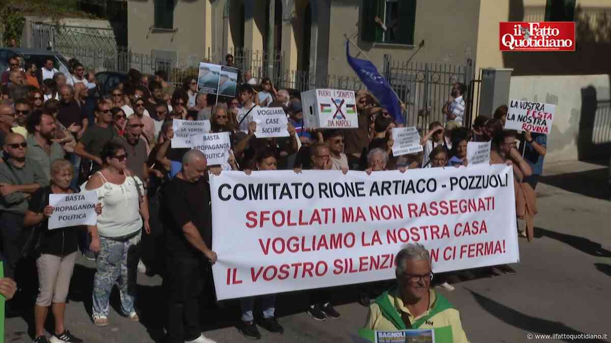Gli sfollati dei Campi Flegrei protestano contro l’America’s Cup: “Vogliamo la nostra casa, il vostro silenzio non ci ferma”