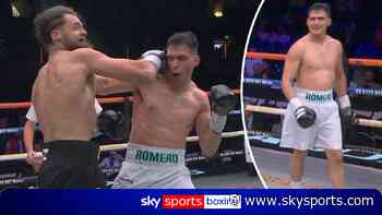 'He's knocked his teeth out!' | Romero forgets gum shield but wins seconds later!