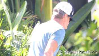 Presley Gerber's father Rande Gerber seen returning to his son's home after the late model's tragic death