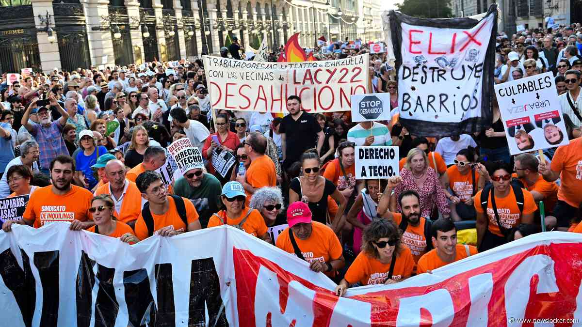 Massale protesten in Spanje na uithuiszetting van 87-jarige vrouw in rolstoel