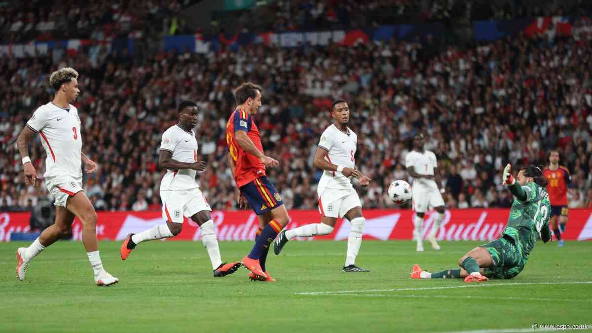 England 2-3 Spain: World champions punish Three Lions' errors to complete comeback at Wembley