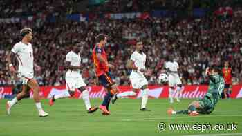 England 2-3 Spain: World champions punish Three Lions' errors in thrilling encounter at Wembley