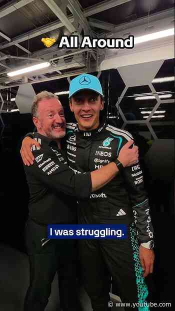 YOU 🫵 GET A HUG, AND YOU 🫵 GET A HUG! #mercedesf1 #georgerussell #f1
