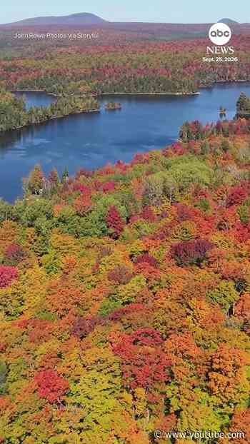 Drone captures colorful fall foliage in Vermont