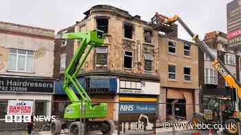 Demolition begins on high street after two false starts
