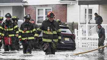 DEADLY nor'easter unleashes mass flooding as desperate search for missing man is launched minutes after fallen trees kill one and injure four in biblical deluge